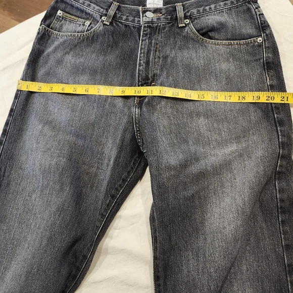 Calvin Klein Black Denim Straight Leg Jeans - Mens Size 34 - Picture 10 of 12